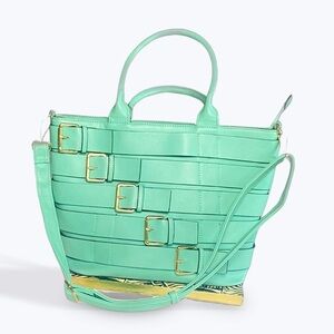 HOUSEOFJOR aqua crossbody bag satchel handles